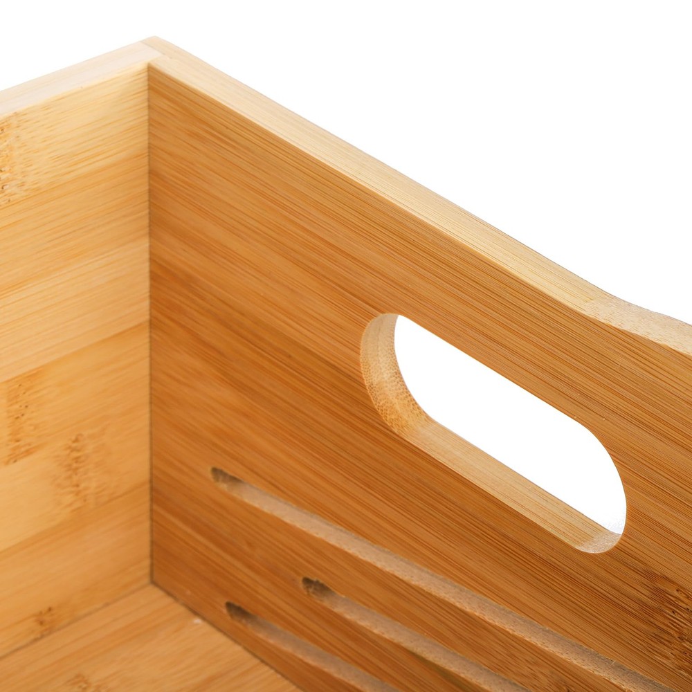 2 Tier Bamboo Stackable Storage Bins, 4 Compartment Potato and Onion Storage ...