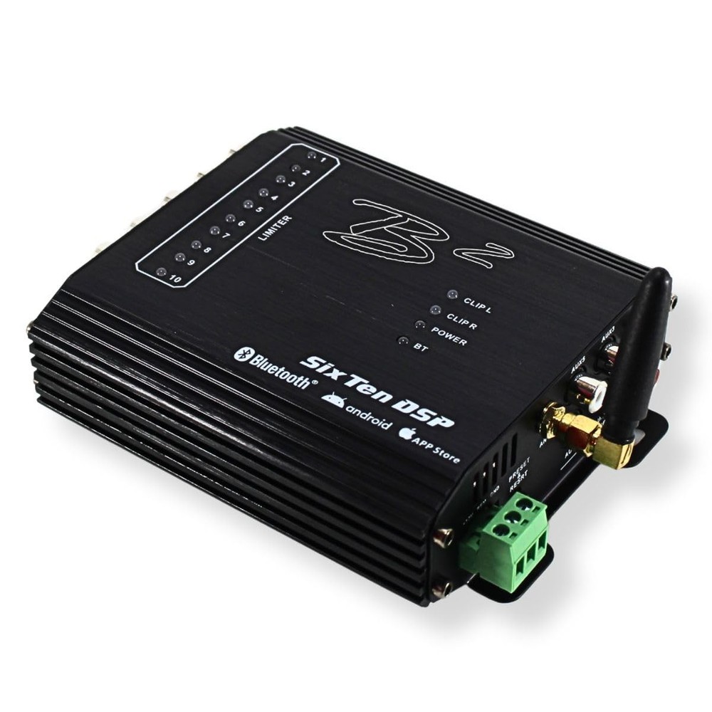 Black 4v 10 Channel DSP with Bluetooth iOS/Android App 96 KHz - 32 Bit