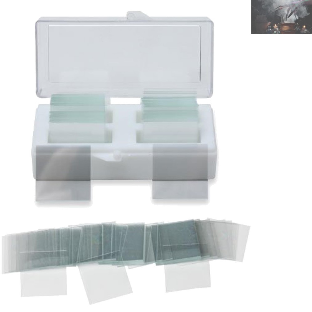 Thick 22x22mm Microscope Cover Slips - 200 Pack for Distortion-Free Viewing