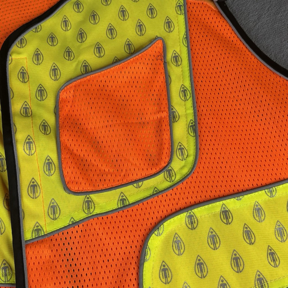 Coumiee Breakaway Safety Vest Custom Reflective 3X Orange Yellow Hook Loop Close