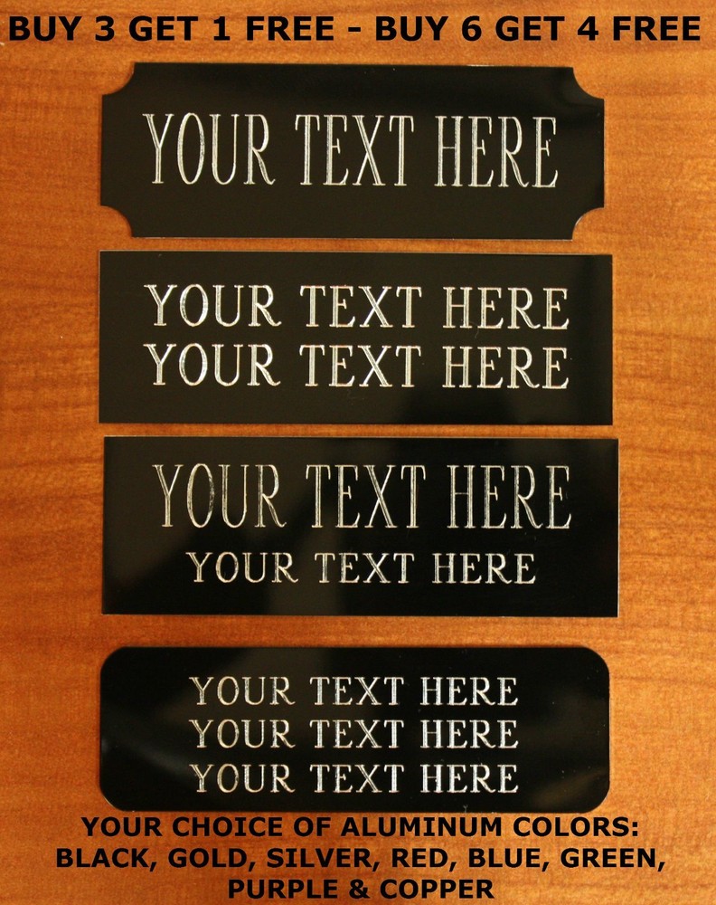 Engraved Plate Engraving Trophy Plaque Name Tag Personalized