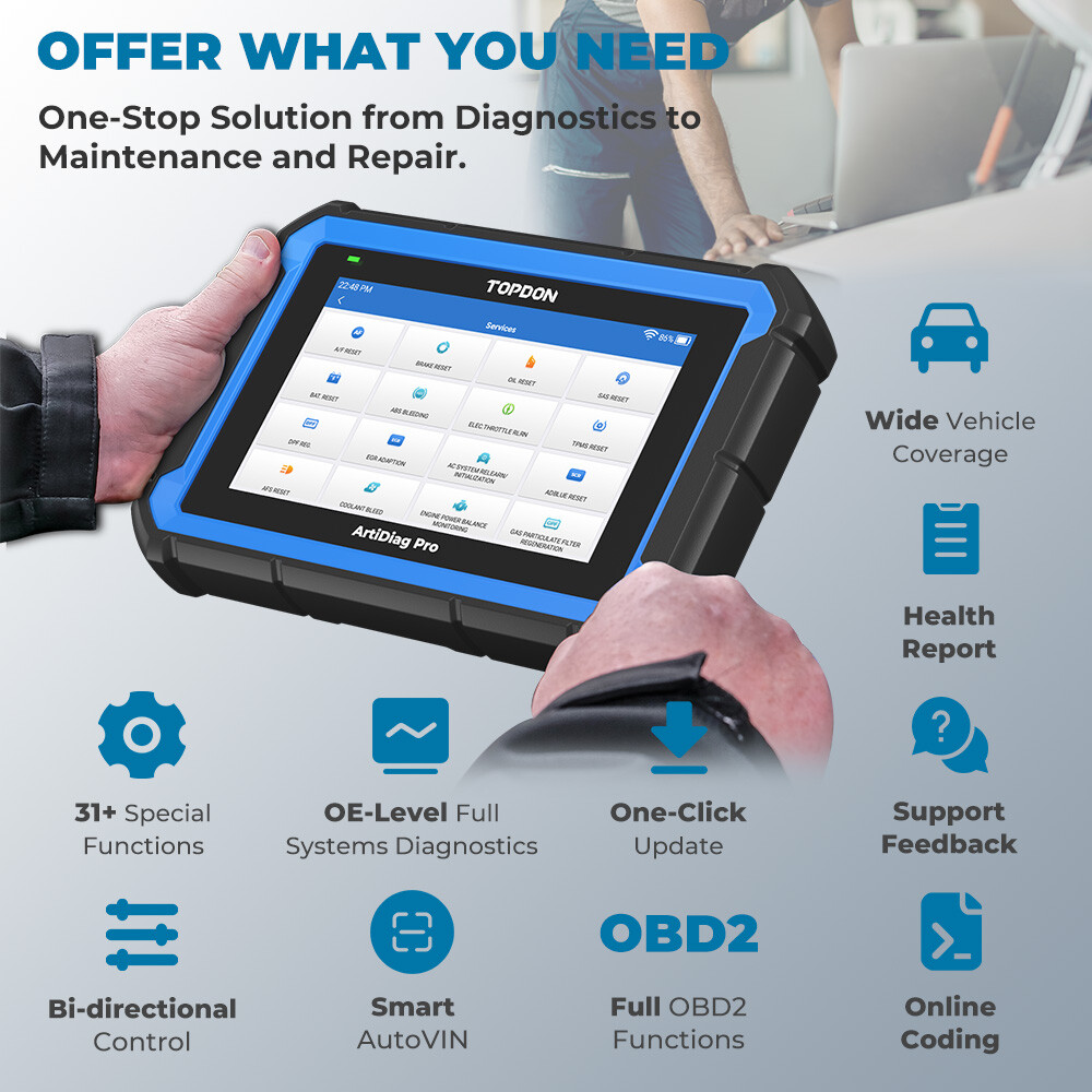 TOPDON ArtiDiag Pro OBD Bidirectional Scanner Full System Diagnostic Coding