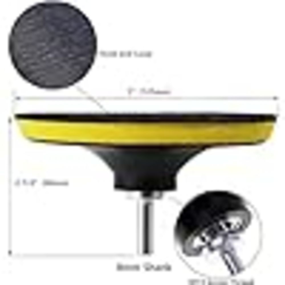 2Pcs 5 Inch Hook and Loop Backing Pad Sanding Holder Polishing Backer Plate
