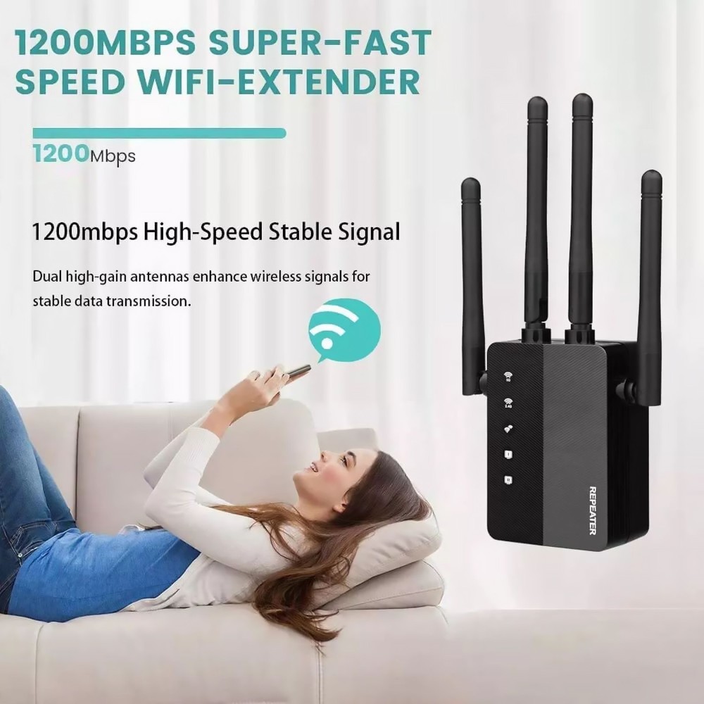 20dBm(EIRP) WiFi Range Extender Signal Coverage Booster Fit For MAC OS System