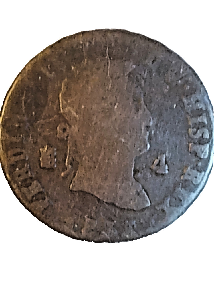 1831 Spanish 4 Maravedis  Copper Coin