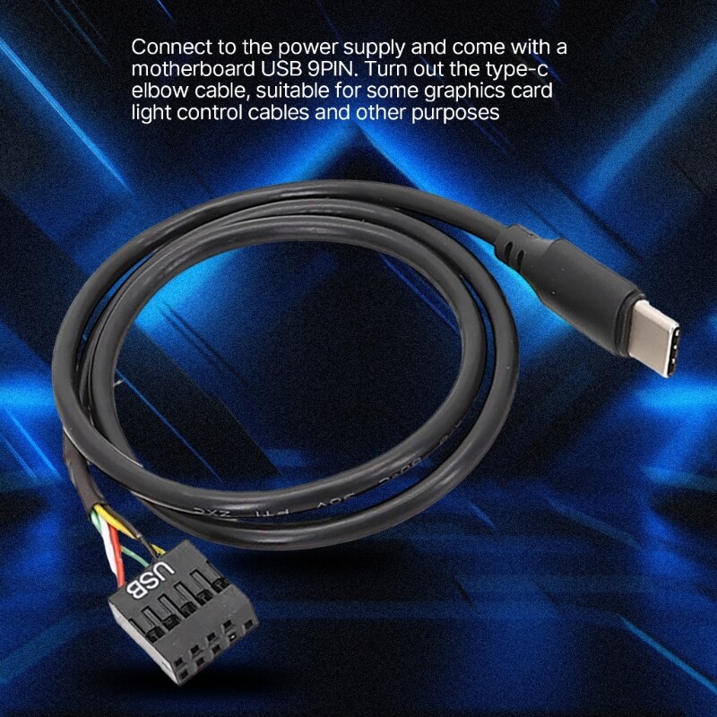 USB 9Pin to USB C Secondary Screen PC LCD Screen 9Pin USB Cable Adapter