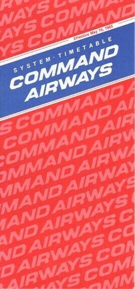 Command Airways timetable 1985/05/15