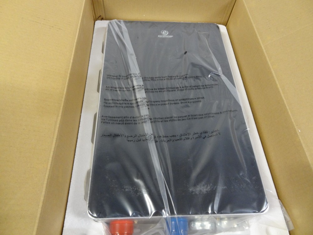 New NIB Eccotemp iE-27 27KW 3.5 GPM Electric Tankless Water Heater Black 240V