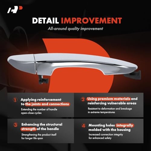 Front Right Passenger Side Exterior Door Handle Compatible with Hyundai