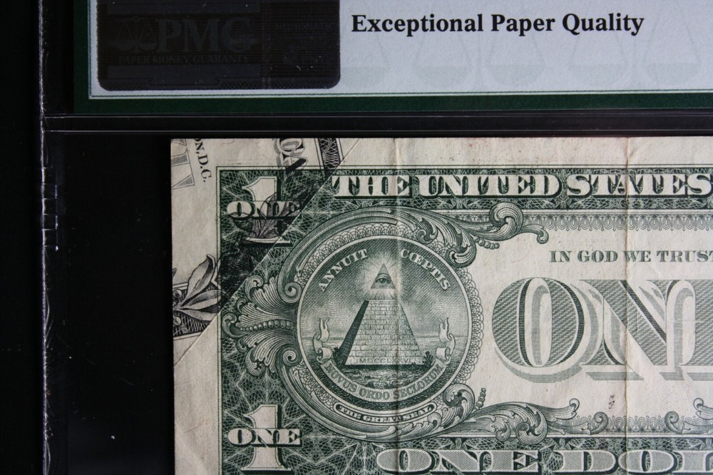 1995 $1 Dollar Bill Huge Printed Fold error PMG ERROR US PAPER MONEY ERROR