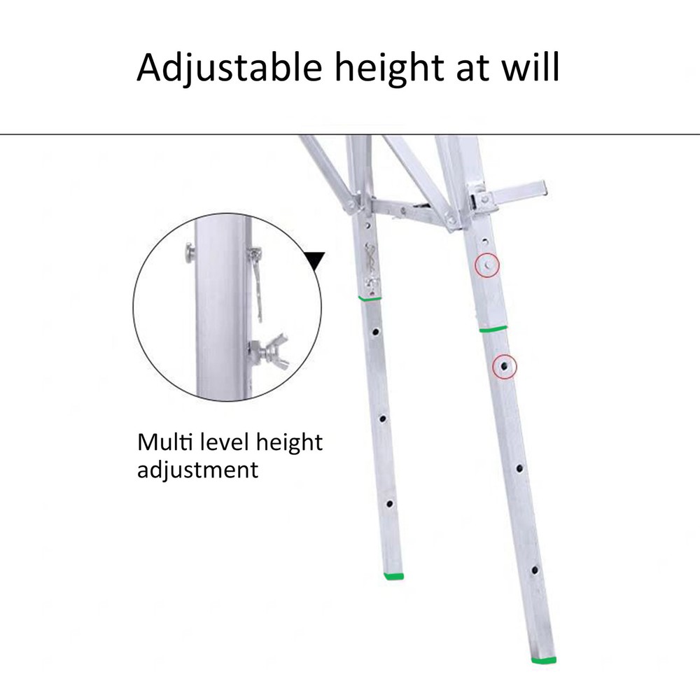 Work Platform Adjustable Height Portable Scaffolding Platform 400 Lb Load