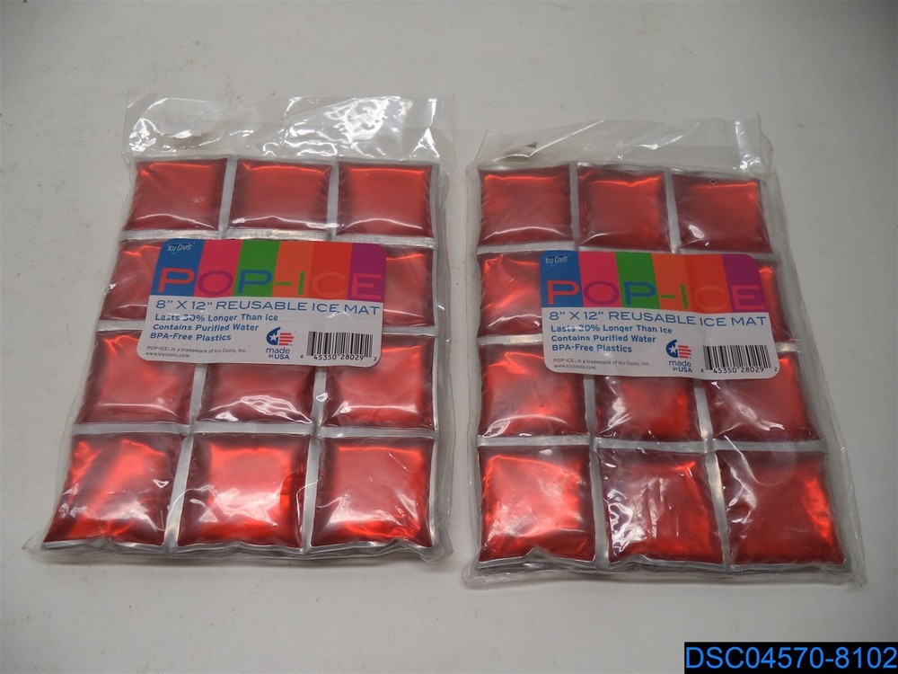 Qty = 2: Pop! Ice - Reusable Ice Mat - Red
