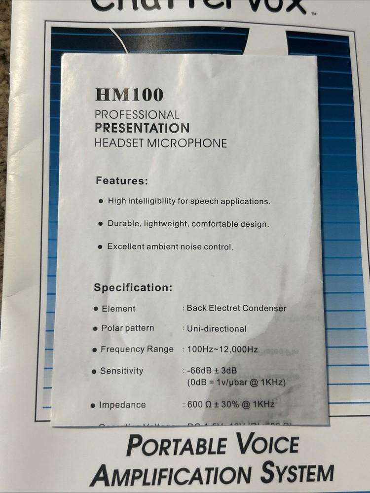 ChatterVox Model 100 Voice Speech Amplifier Tested & Working