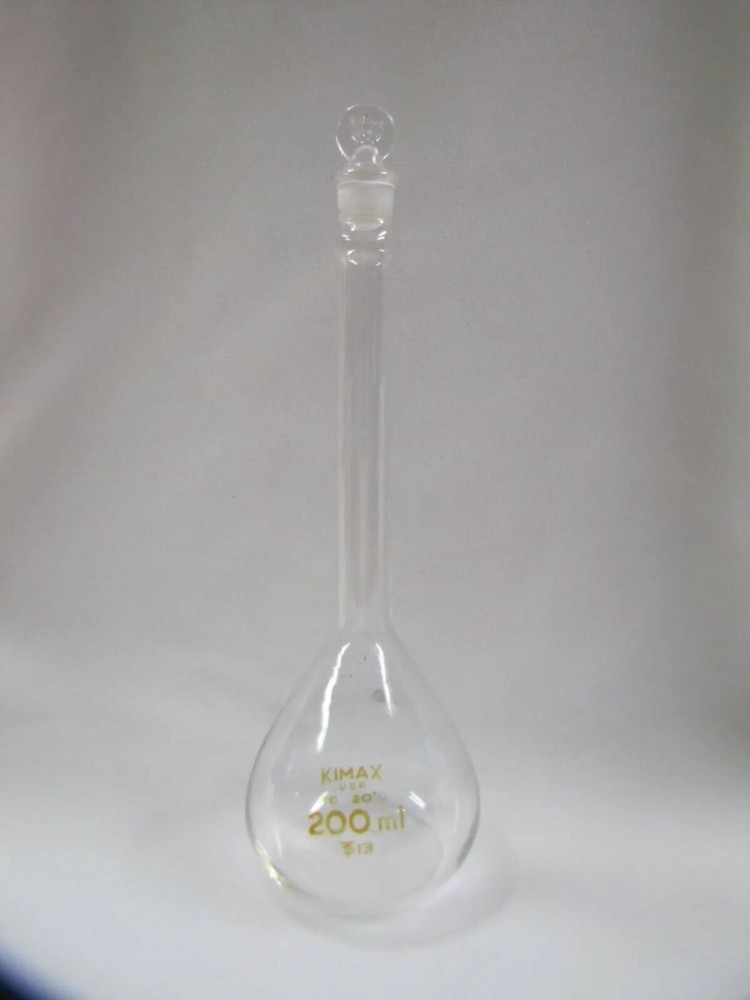 Vintage Kimax Lab Flask 200ml with Stopper