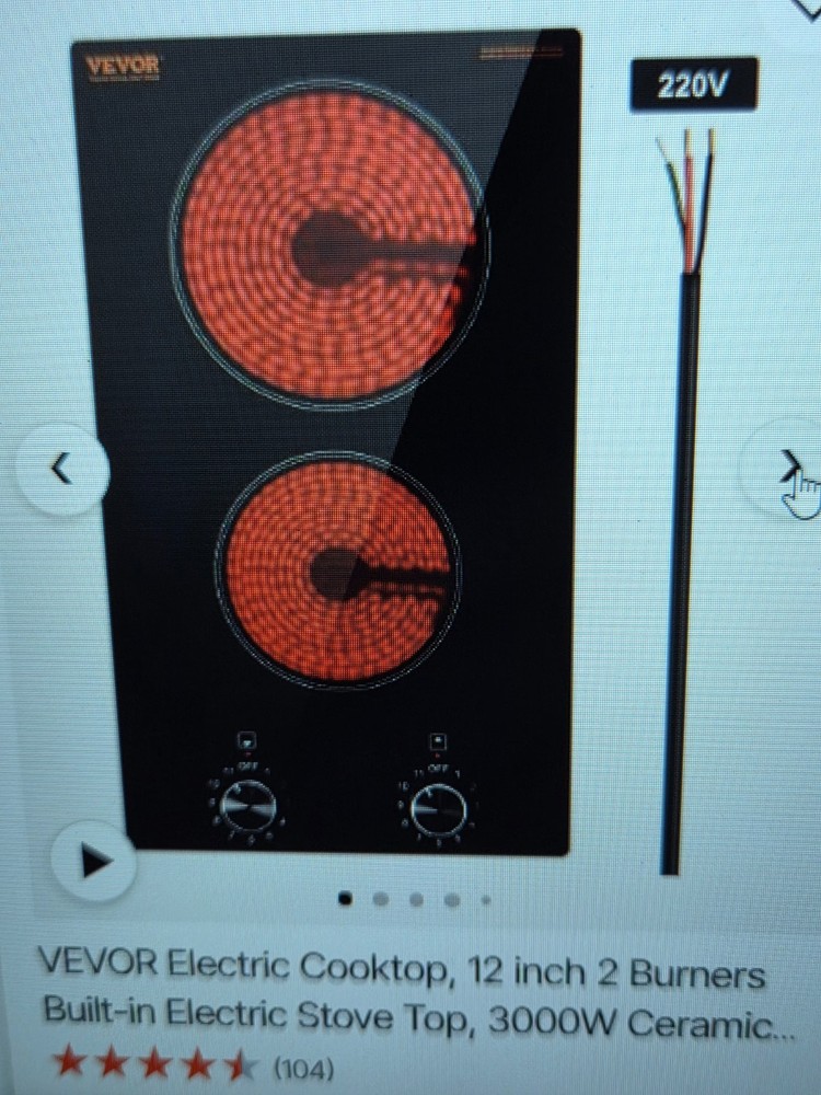 vevor stove top 2 burner