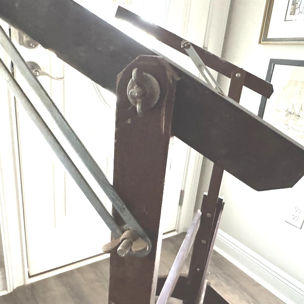 Vintage Drafting Table Base ONLY Drafting Table Wood Base NO TOP