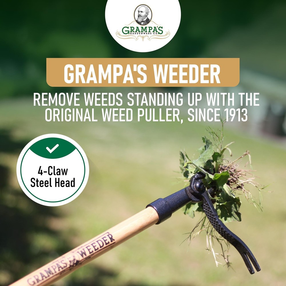 Grampa's Weeder - The Original Stand Up Weed Puller Tool with Long Handle - M...