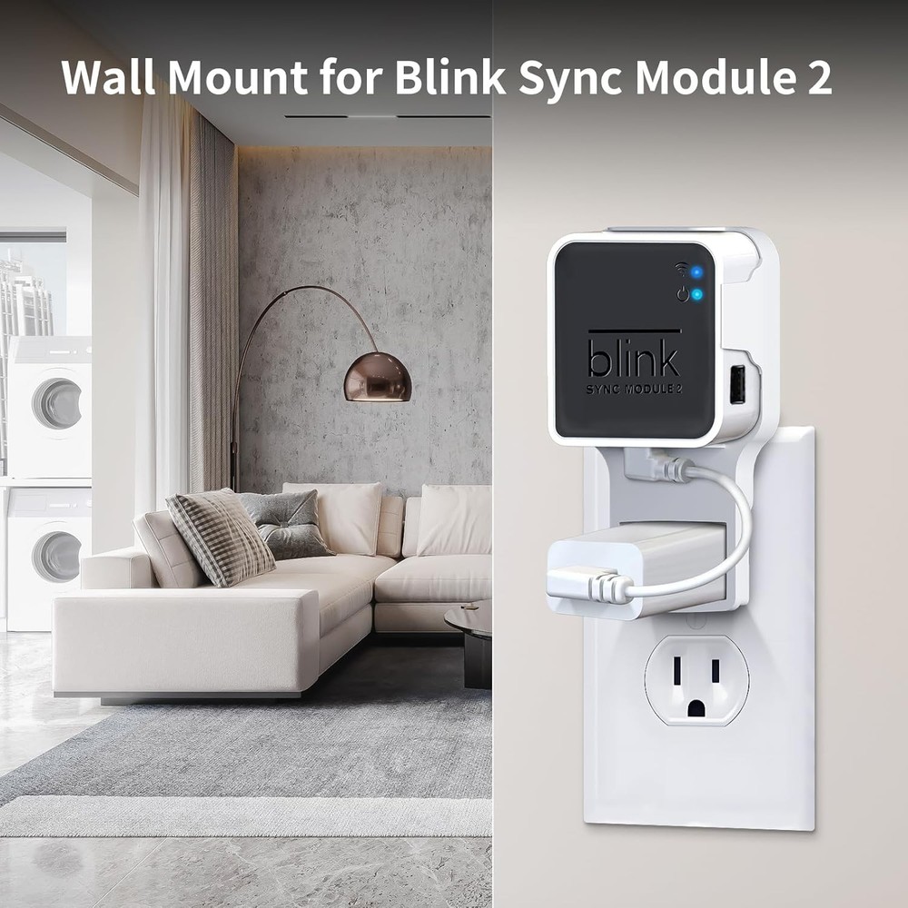 Blink Sync Module 2 Wall Mount + Short Cable – Neat Installation, No Cable Clu
