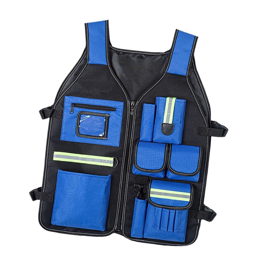 Tool Vest Tool Pouch Practical Premium Comfortable Reflective with Multi Pockets
