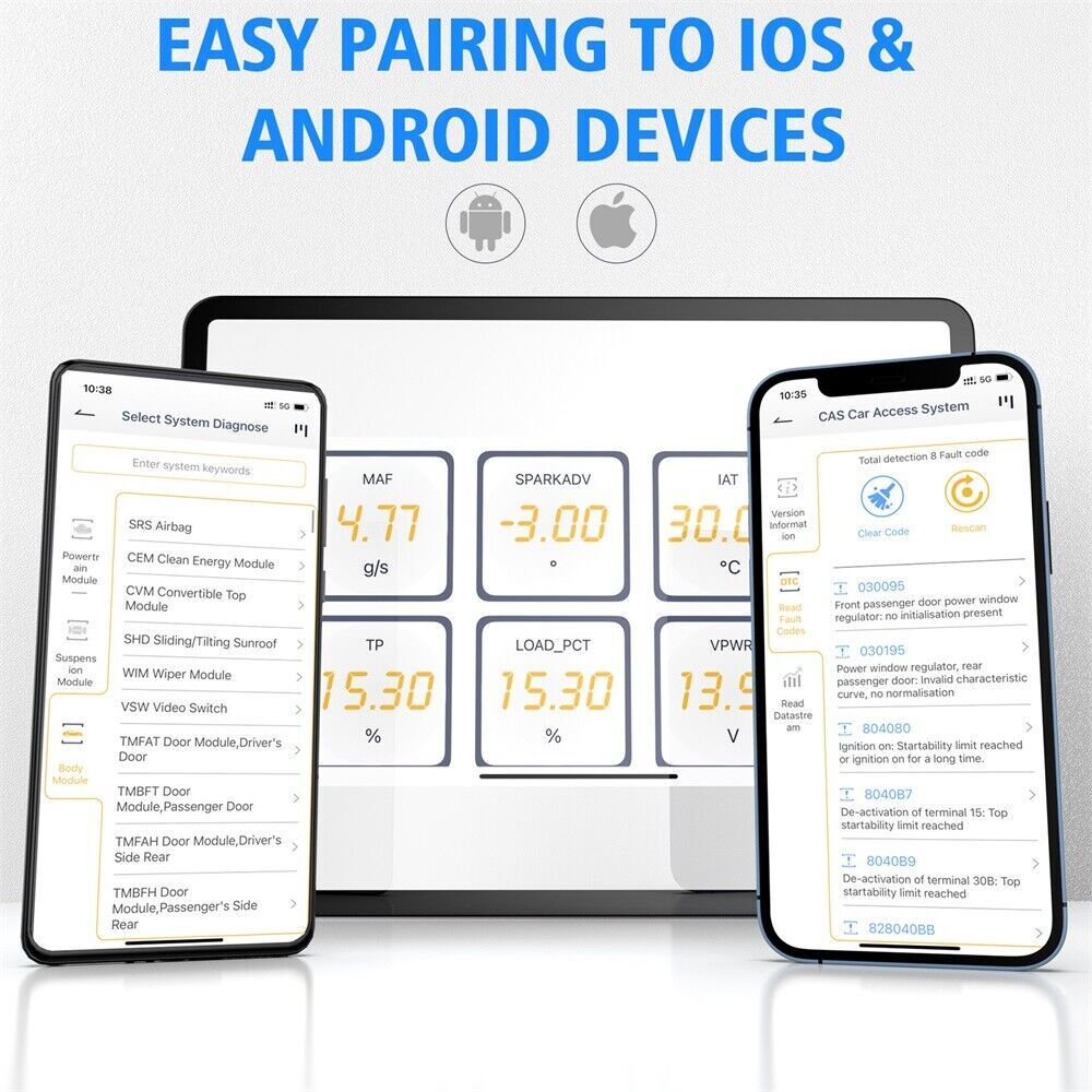 ANCEL BD300 OBD2 Scanner Bluetooth Fit for BMW All System Code Reader Diagnostic