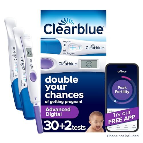 Clearblue Advanced Digital Ovulation Test Kit with Pregnancy Tests 32 Count