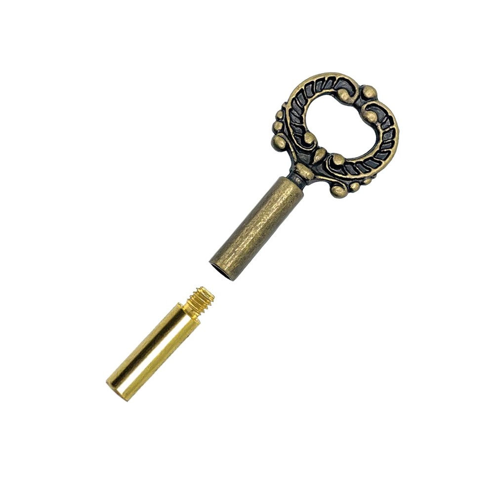ECUDIS 4 Pack Lamp Keys Socket Turn Replacement Switch Antique Brass