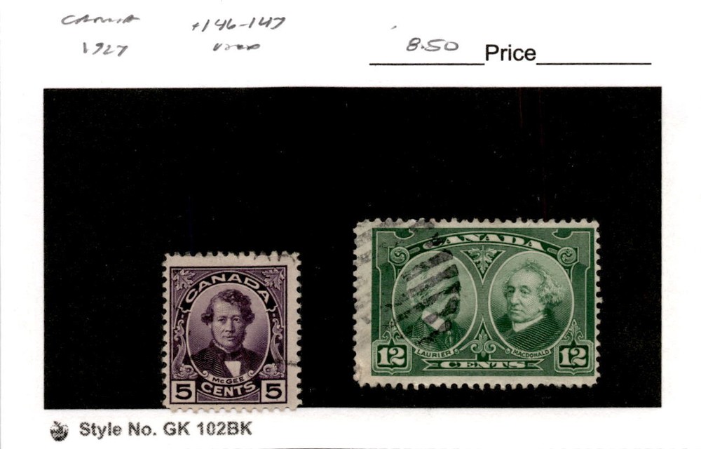 Canada, Postage Stamp, #146-147 Used, 1927 (AJ)