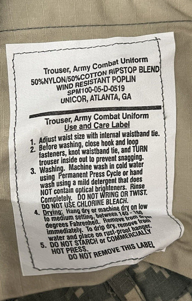 NEW ACU combat trousers MEDIUM REGULAR