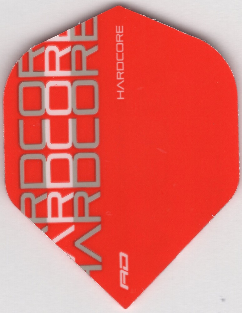 HARDCORE Red, Grey and White Dart Flights: 3 per set