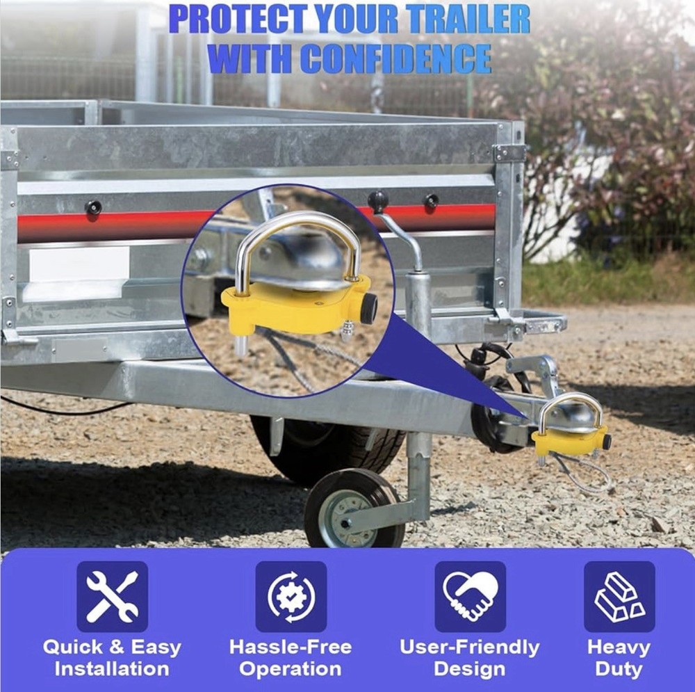 Trailer Hitch Lock With Alarm
