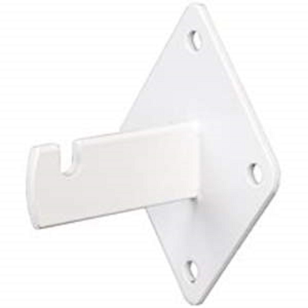 Gridwall Wall Mount Bracket - Grid Panel Mounting Brackets - White - 8 Pieces