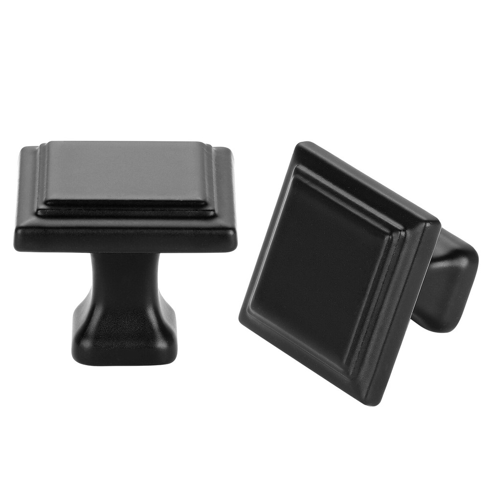 1~50PCS Kitchen Cabinet Knobs Hardware Drawer Cupboard Handle Pulls Black Square