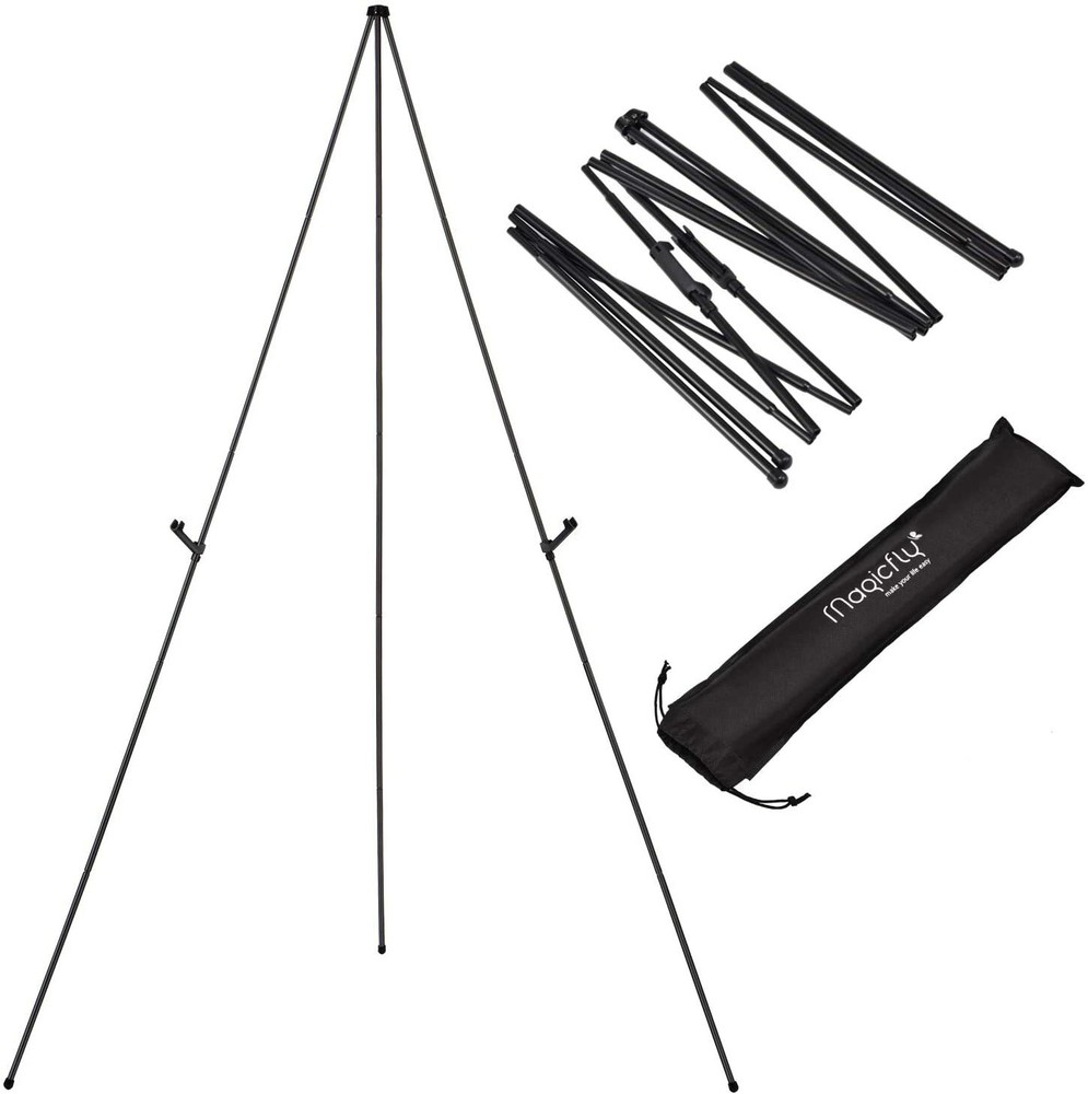 Magicfly Display Easel, 63 Inch Telescoping Easel Aluminum Easy-Folding Easel