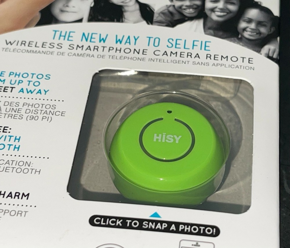 Hisy Wireless Smartphone Camera Remote for Apple/Android - Green Color