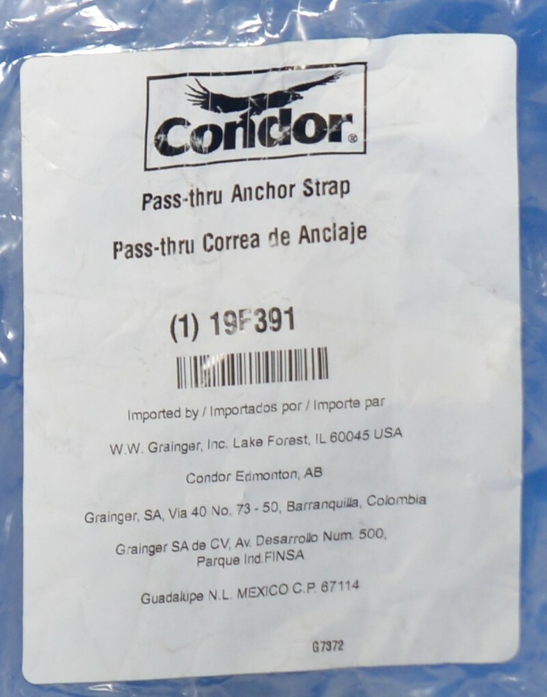 CONDOR 19F391 Pass-Through Cross Arm Strap