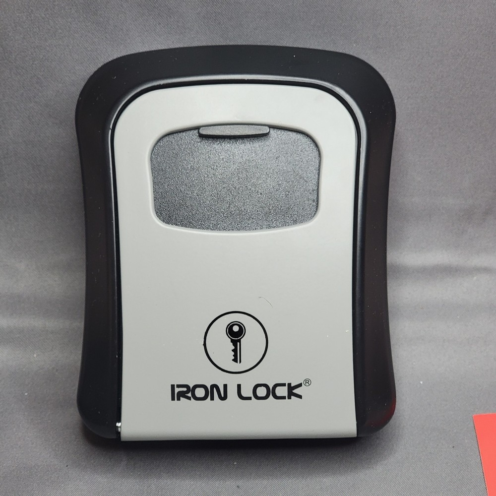 Iron Lock Portable Key Lock Box 4-Digit Combination Safe Medium 2.0 New