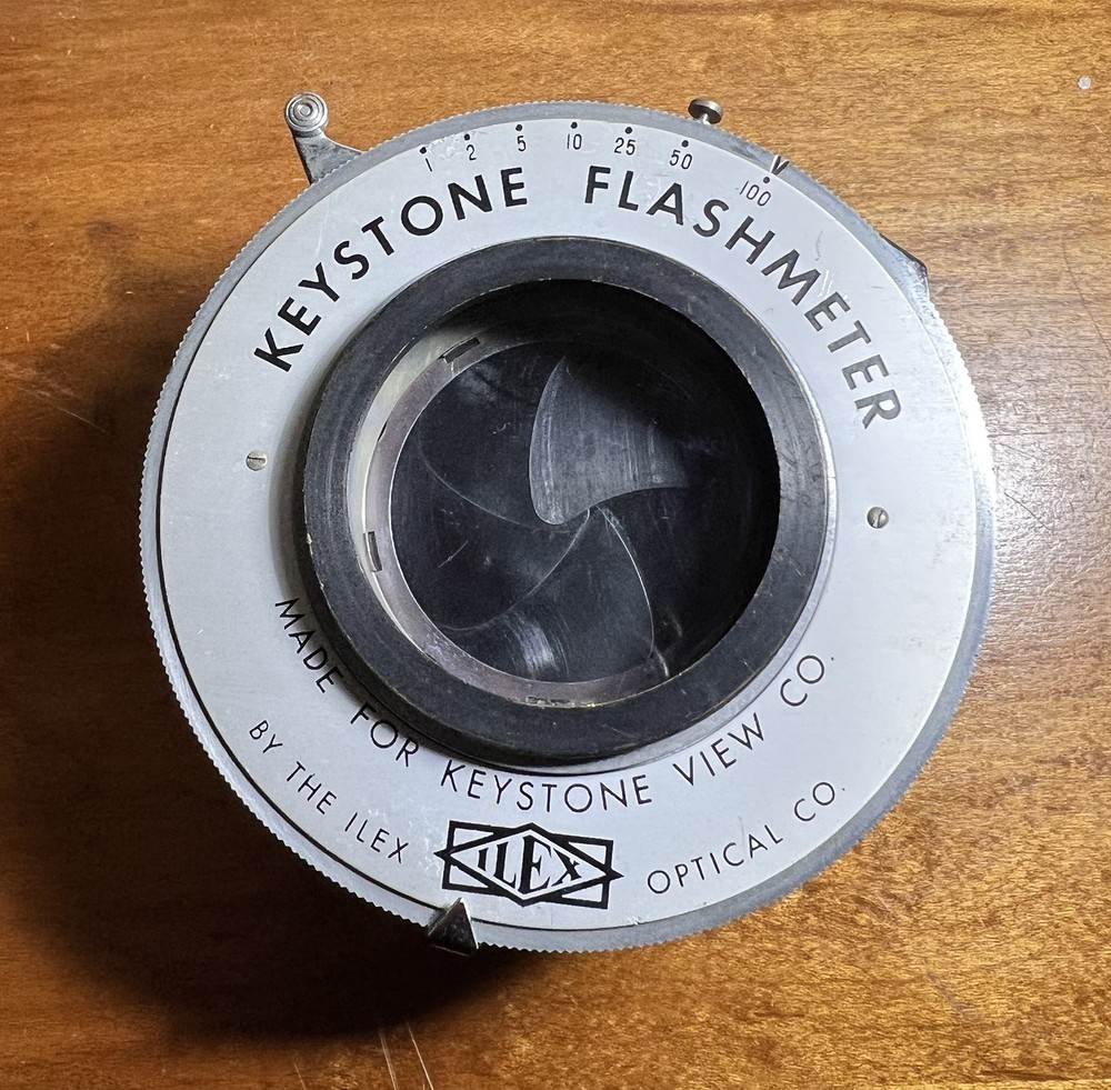 Vintage Ilex Shutter Keystone Flashmeter large format Thread Diameter 58 mm