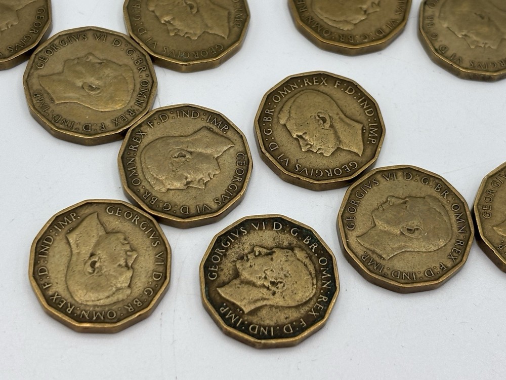 three pence coins Bundle X 28