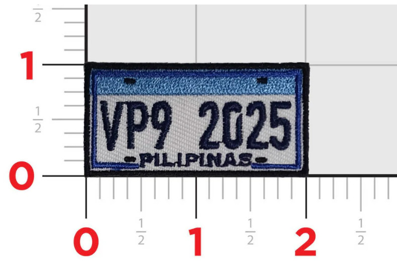 VP9 2025 MILITARY TAB EMBROIDERED PATCH HOOK & LOOP