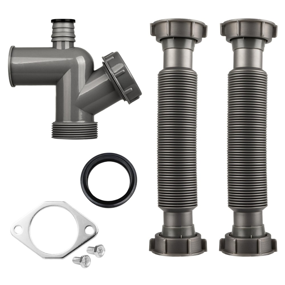 Garbage Disposal Drain Kit - 1-1/2" Elbow Replacement, Flange, Gasket & Pipes