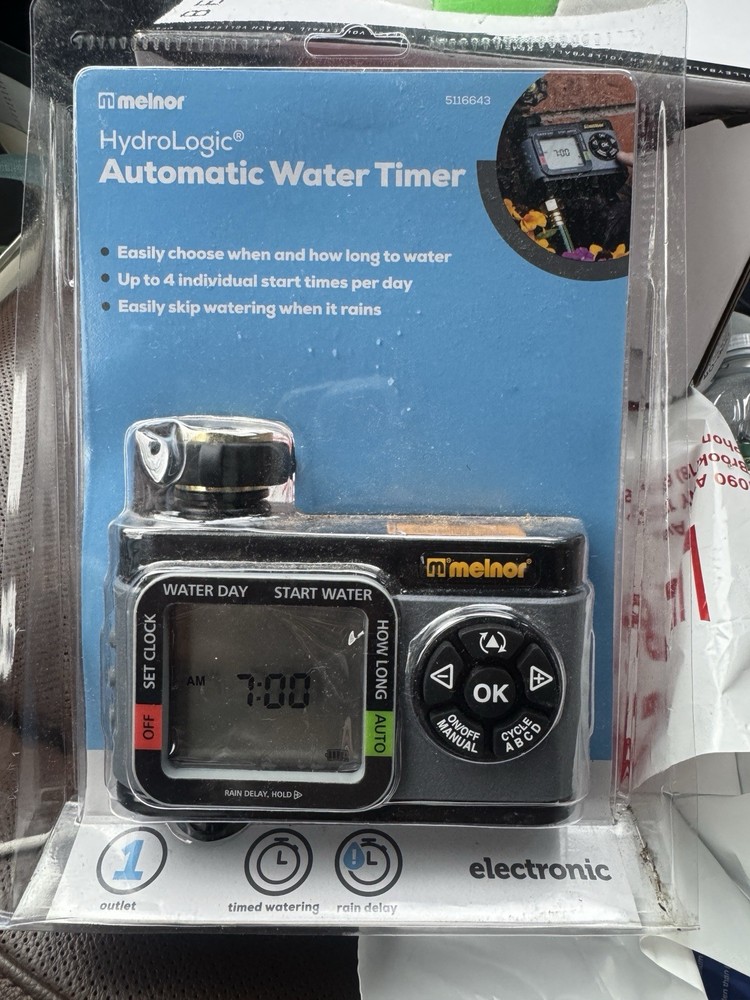 Melnor Hydrologic Automatic Water Timer 4-Outlet Schedule Timed