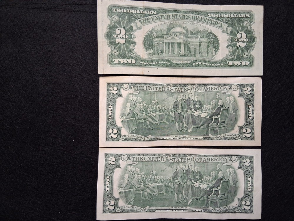 1963 $2 Red Seal and 2003 $2 Notes (2)