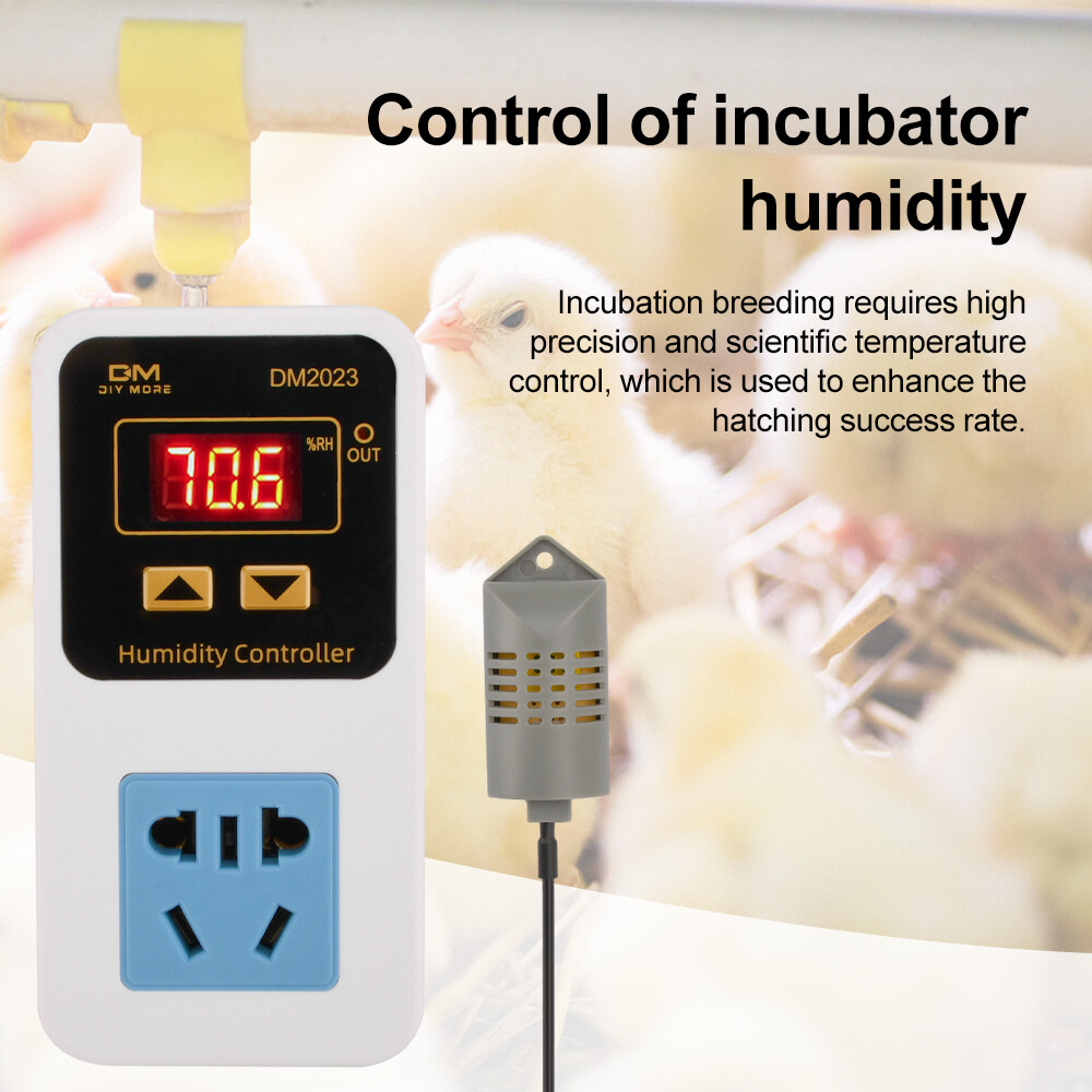 DM2023 Digital Display Humidity Controller Socket Humidifier AC110-220V 0-99%RH