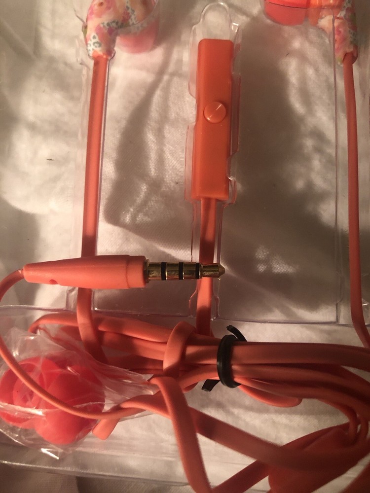 Ellen Tracy Stereo Earbuds Inline Microphone New