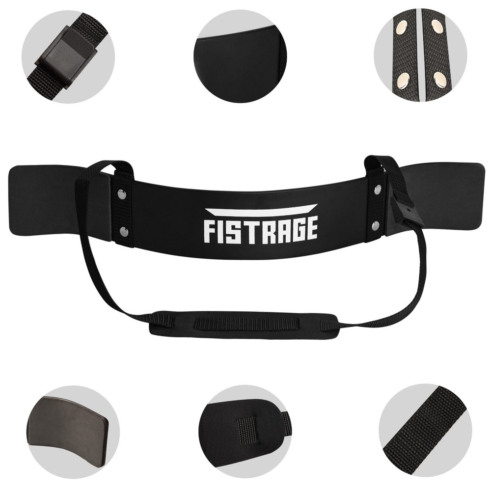 FISTRAGE Arm Blaster Biceps Curl Support for Bodybuilding with Adjustable Strap