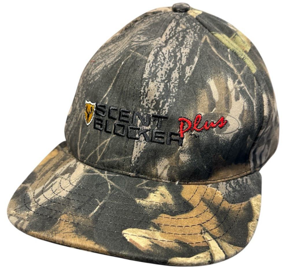 Scent Blocker Plus Hat Cap Camo Structured Strapback Odor Eliminating Hunting