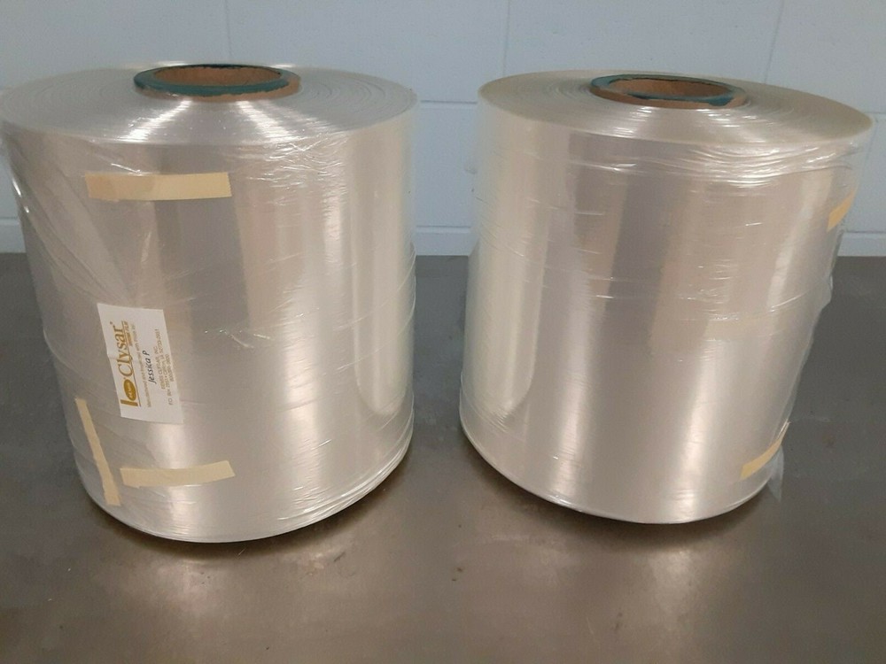 2 Rolls Bemis Clysar 10" EZ 60 Ga. Plastic Shrink Wrap Single Wind 4375Ft. 