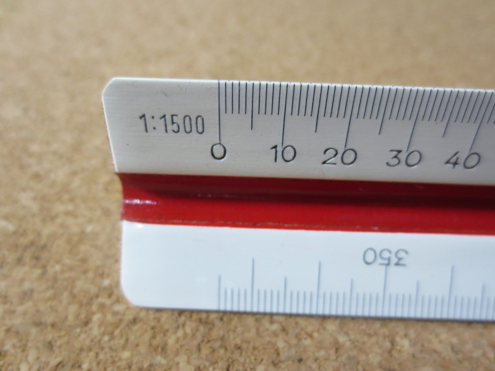 A.W. Faber Castell Germany 873 c/c Architect Engineering triangular Ruler P2518