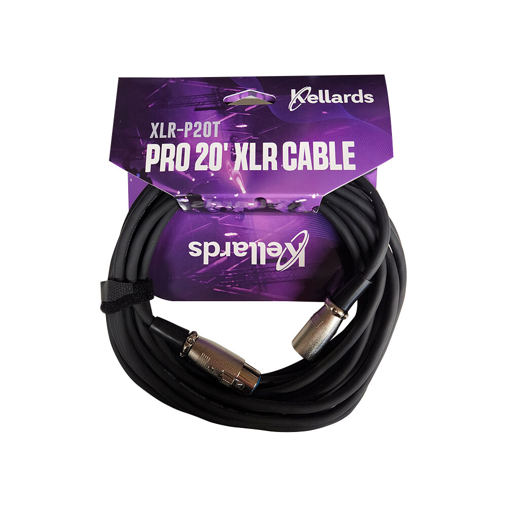 Kellards XLR-P20T Pro 20' XLR Cable (Pair)