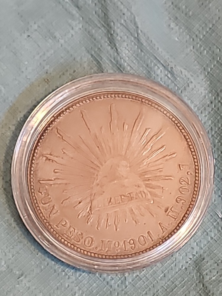 Un Peso Mexico 1901 Mexico Silver